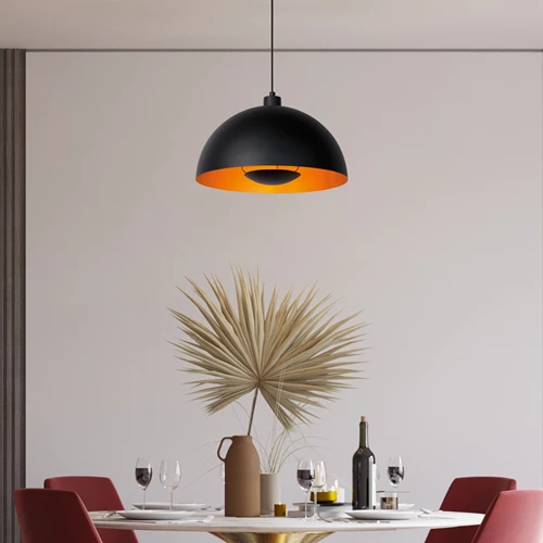Lucide SIEMON - Hanglamp - Ø 40 cm - 1xE27 - Zwart - sfeer 1